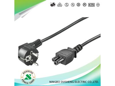 CEE7/7 Schuko plug to IEC 60320 C5 European power cord Laptop