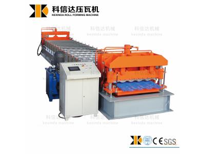 KEXINDA CHINA  Colorful Zinc Sheet 828 Glazed Tile Roofing Panel Roll Forming Machine