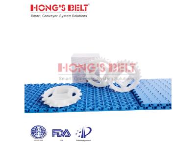 HONGSBELT HS-2500A modular plastic conveyor belt for food processing