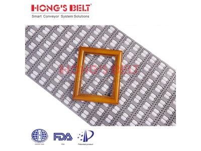 HONGSBELT HS-3900C-N Roller top modular plastic conveyor belt for tire sorting line