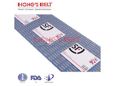 HONGSBELT HS-3800-6C Roller top modular plastic conveyor belt  for sorting conveyors