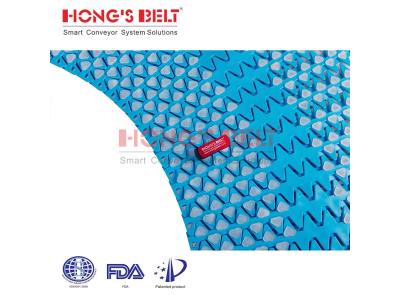 HONGSBELT HS-2200-B2-EL modular plastic conveyor belt for spiral conveyors