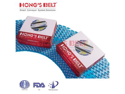 HONGSBELT HS-2200-B2-EL modular plastic conveyor belt for spiral conveyors