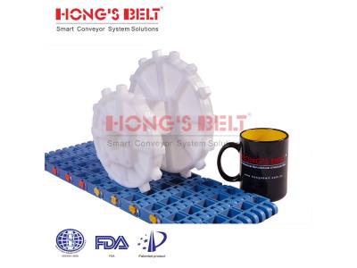 HONGSBELT HS-1600D modular plastic conveyor belt for pallet transporting