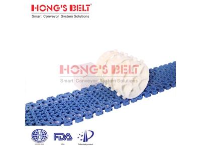 HONGSBELT HS-1400B modular plastic conveyor belt for spiral conveyors