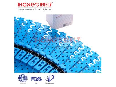 HONGSBELT HS-2200-B2 modular plastic conveyor belt for spiral conveyors