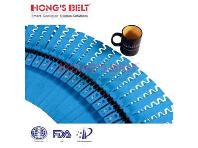 HONGSBELT HS-2200-B1 modular plastic conveyor belt for spiral conveyors