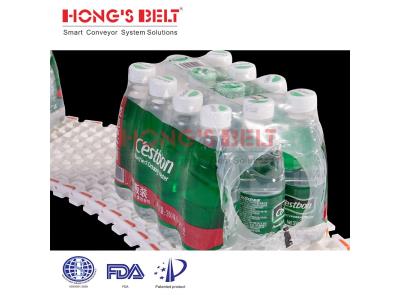 HONGSBELT HS-300B-PLUS-EL Curved modular plastic conveyor belt for inclined conveyor