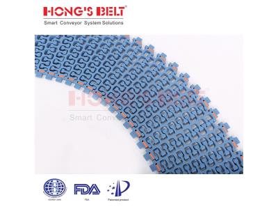 HONGSBELT HS-300B-PLUS Curved modular plastic conveyor belt for super wide conveyors