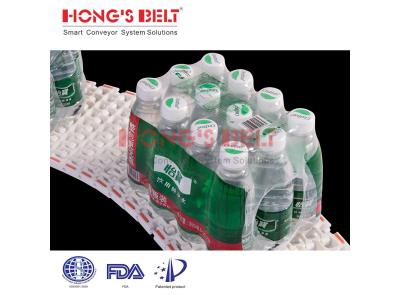 HONGSBELT HS-300B-EL Friction top modular plastic conveyor belt for inclined conveyor