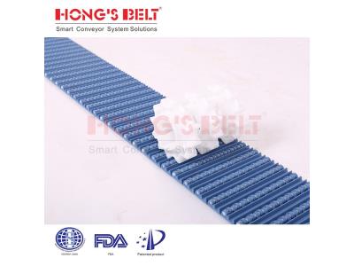 HONGSBELT HS-200EL Friction top modular plastic conveyor belt for inclined conveyor