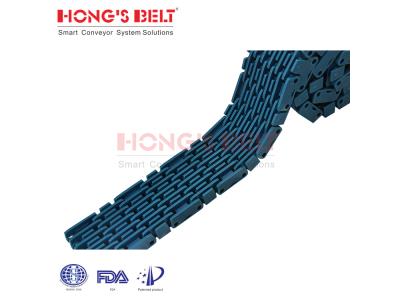 HONGSBELT HS-F1000-58RR  58mm raised bid modular plastic conveyor belt	for beverage indust