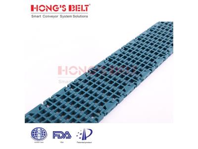 HS-F1000-84B 84mm Flush Grid modular plastic conveyor belt for beverage industry