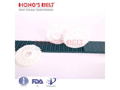 HONGSBELT HS-F1000-85A 85mm Flat top  modular plastic conveyor belt for beverage industry