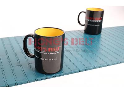 HONGSBELT HS-F1000A Flat top modular plastic conveyor belt  for beverage industry