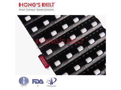 HONGSBELT HS-100A-HD-N-C Roller top modular plastic conveyor belt for warehousing