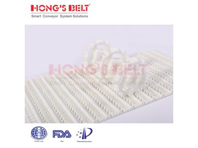 HONGSBELT HS-100A-HD-N Flat top modular plastic conveyor belt for meat poultry seafood pro