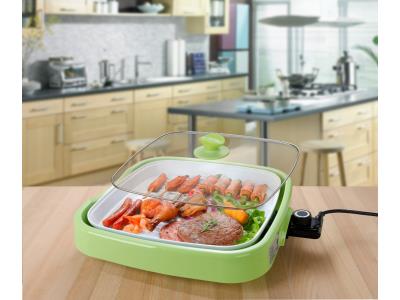 Electric aluminum square fry pan with non-stick surface HP3636B