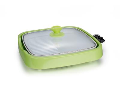 Electric aluminum square fry pan with non-stick surface HP3636B