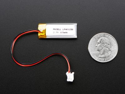 Lp401230 105mAh 3.7V Li-poylmer battery for GPS