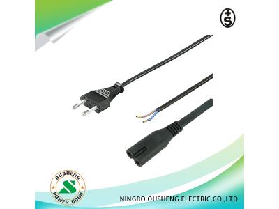 Switzerland 2 pin plug to IEC 60320 C7 Power Cord