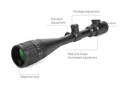 Tactical 6-24x50 AOE Red & Green Illuminated Dot Rifle Scope