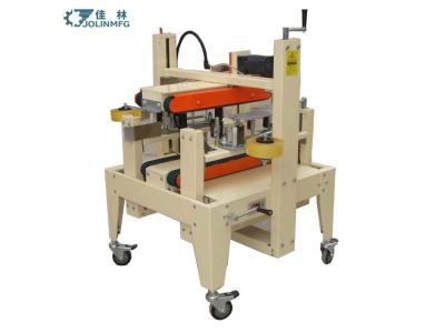 Semi-auto top and bottom belts driven carton box sides sealer case tape sealing machines t