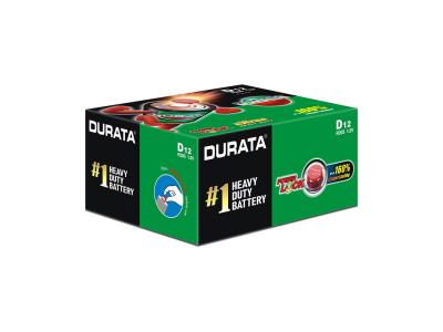 Durata R20 D Size Extra Heavy Duty Zinc Carbon Dry Cell Battery 
