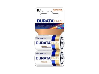 Durata Plus C Size 1.5V R14 Extra Heavy Duty Zinc Carbon Dry Cell Battery