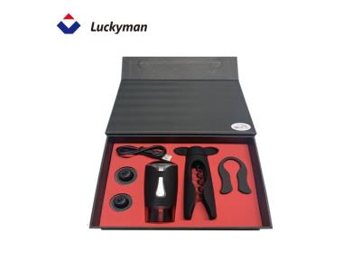 Luckyman Hot Sale Automatic Air Pump Wine Accessories With Foil Cutter Vacuum Stopper