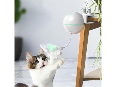 Electronic Pet Cat Toy feather Smart Automatic Sensing laser Obstacles USB Electric Funny 