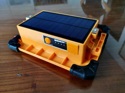 Portable led flood light with solar panel