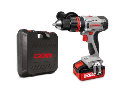 CROWN 20V Cordless Drill/Driver 4AH 1/2