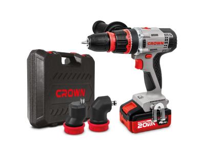 CROWN 20V Cordless Drill/Driver 4AH Lithium-ion Power Tools CT21076HQX-4 BMC