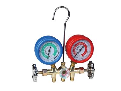 AC 2-way manifold gauge with sightglass