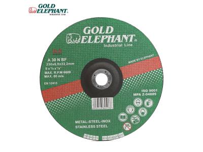 Gold Elephant stainless steel grinding wheels 9 inch grinding wheel discs
