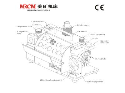 MRCM MR-13A 3-13mm industrial drill bit grinder drill bit sharpener with CBN wheel