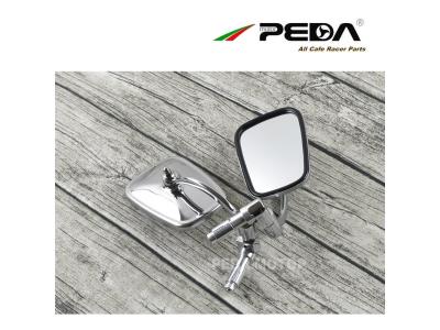 PEDA 2018 Cafe racer parts vintage mirror Square stainless steel motorcycle vintage sidevi