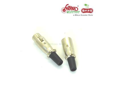 50 E-BIKE 3 Pins/Poles XLR Male Connector For Ebike Bicycle Electric Scooter E bikes Motor