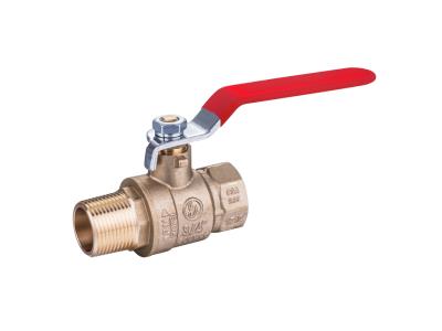 600 WOG Full Port Brass or Low-Lead MxF Brass Ball Valve with lever handle