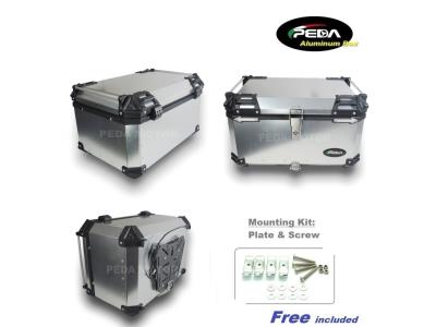 V5-3 Motorcycle Aluminum Box with LED Winker 65L Top Case Side Pannier Scooter Rear Trunk