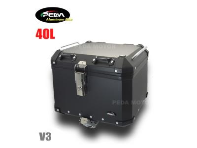 V3-2 Motorcycle Aluminum Box 40L Top Case Side Pannier Scooter Rear Trunk PEDA Motor