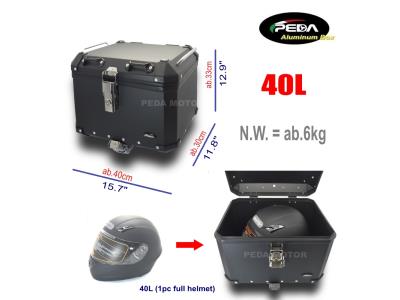 V3-2 Motorcycle Aluminum Box 40L Top Case Side Pannier Scooter Rear Trunk PEDA Motor