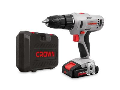 CROWN 18V Cordless Drill Driver 2AH Lithium-ion Power Tools CT21056L-2 BMC