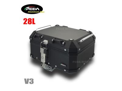 V3-1 Motorcycle Aluminum Box 28L Top Case Side Pannier Scooter Rear Trunk PEDA Motor