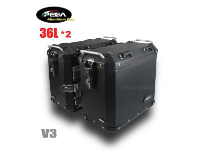 V3-3b Motorcycle Aluminum Box 36L Top Case Side Pannier Scooter Rear Trunk PEDA Motor