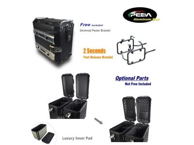 V3-4 Motorcycle Aluminum Box 28L 36L Top Case Side Pannier Scooter Rear Trunk PEDA Motor