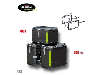 V3-5 Motorcycle Aluminum Box 36L 40L Top Case Side Pannier Scooter Rear Trunk PEDA Motor