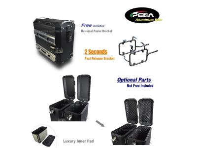 V3-5 Motorcycle Aluminum Box 36L 40L Top Case Side Pannier Scooter Rear Trunk PEDA Motor