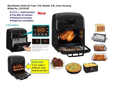 Air fryer 360° better than convection ovens hot air fryer oven,toast,bake,rotisserie,pizza